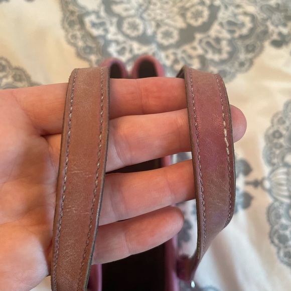 Coach Hamptons Collection Pink Leather Tote with White Stitching - Picture 8 of 12